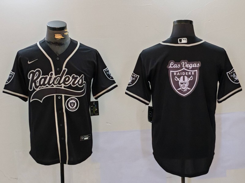 Men Oakland Raiders Blank Black Joint Name 2024 Nike Limited NFL Jersey style 9121